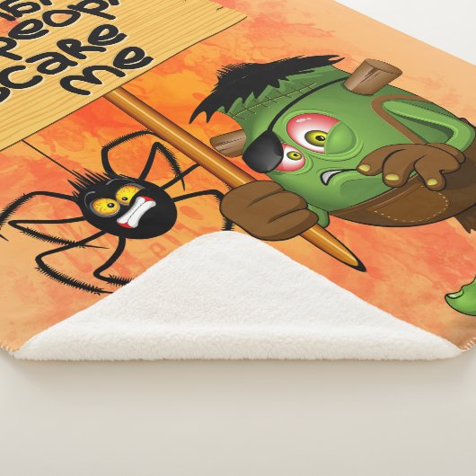 「普通の人は私を怖がらせる」ユーモアのあるフランケンシュタイン シェルパブランケット (3/4)