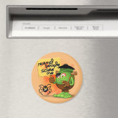 「普通の人は私を怖がらせる」ユーモアのあるフランケンシュタイン マグネット (インサイチュ (食洗機))