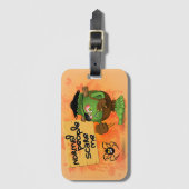 「普通の人は私を怖がらせる」ユーモアのあるフランケンシュタイン ラゲッジタグ (正面縦)