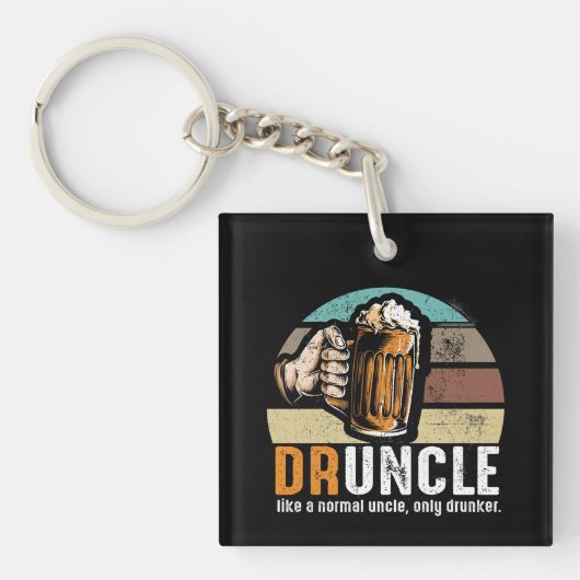 普通の伯父さんだけの酔っ払いのような酔っぱらい キーホルダー (正面)