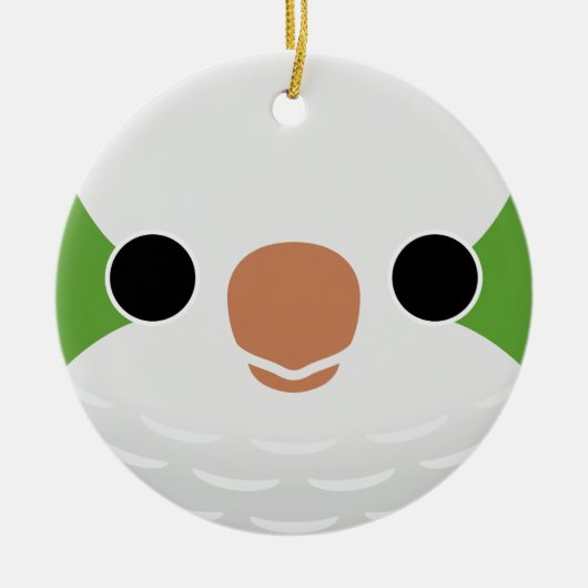 普通の僧の顔 セラミックオーナメント (正面)