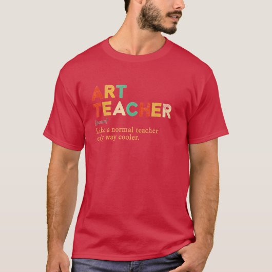普通の先生みたいなアーティーチャーだけど超クール Vi Tシャツ (正面)