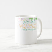 普通の先生みたいなESOLの先生ただよりすごい コーヒーマグカップ (正面右)