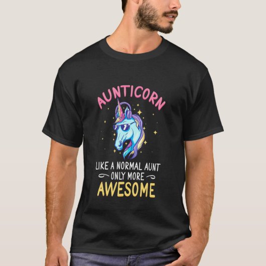 普通の叔母のようにうんざりユニコだけ素晴らしの Tシャツ (正面)