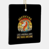 普通の叔母のようにもっと多くの叔母のように無口素晴らしの人 セラミックオーナメント (右)