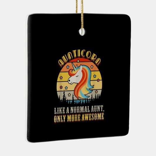 普通の叔母のようにもっと多くの叔母のように無口素晴らしの人 セラミックオーナメント (右)