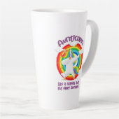 普通の叔母のように無口の素晴らし人 カフェラテマグ (右アングル)