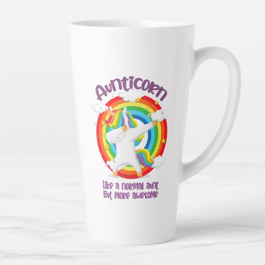 普通の叔母のように無口の素晴らし人 カフェラテマグ (右)