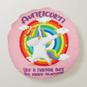 普通の叔母のように無口の素晴らし人 ラウンドクッション (裏面)