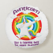 普通の叔母のように無口の素晴らし人 ラウンドクッション (裏面)