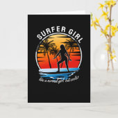 普通の女の子のようなサーファー女の子だクールが... カード (黄色い花)