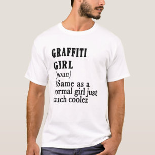 普通の女の子のような落書きの女の子 Tシャツ