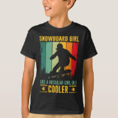 普通の女の子のようにスノーボードの女のクール子が Tシャツ (正面)