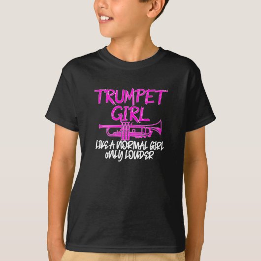 普通の女の子のようにトランペットの女の子 Tシャツ (正面)
