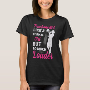 普通の女の子のようにトロンボーンの女の子が、非常に多くのルード Tシャツ