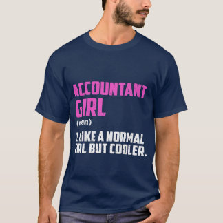 普通の女の子のように会計士の女の子がクール Tシャツ