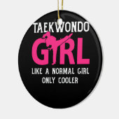 普通の女の子みたいなテコンドークール女 セラミックオーナメント (左)