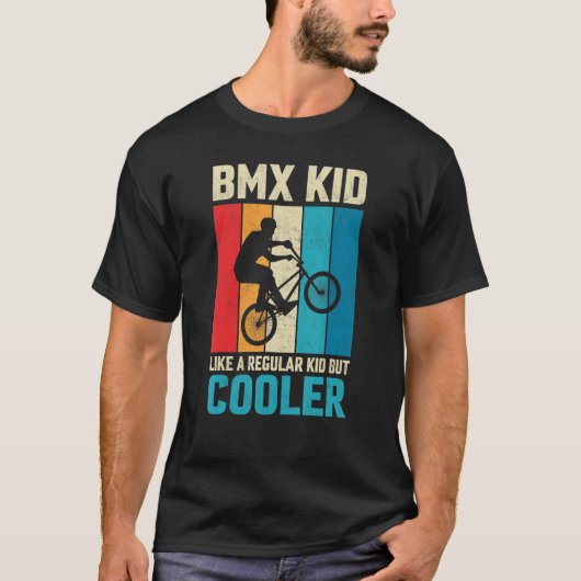 普通の子供のようなBMXの子供フリースタイルサイクリストBMX Tシャツ (正面)