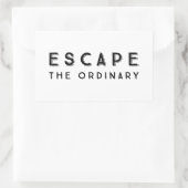 普通の引用文から抜け出感動的す 長方形シール (バッグ)