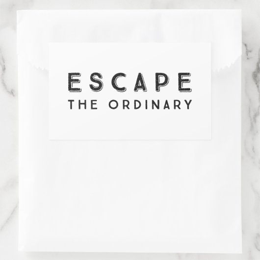 普通の引用文から抜け出感動的す 長方形シール (バッグ)