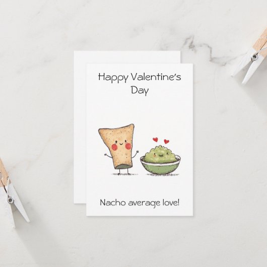 「普通の愛じゃない！」 - 面白くてかわいいバレンタインデーのメッセージカード カード (正面/裏面インサイチュ)