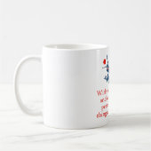 普通の才能で – 忍耐引用文 コーヒーマグカップ (左)