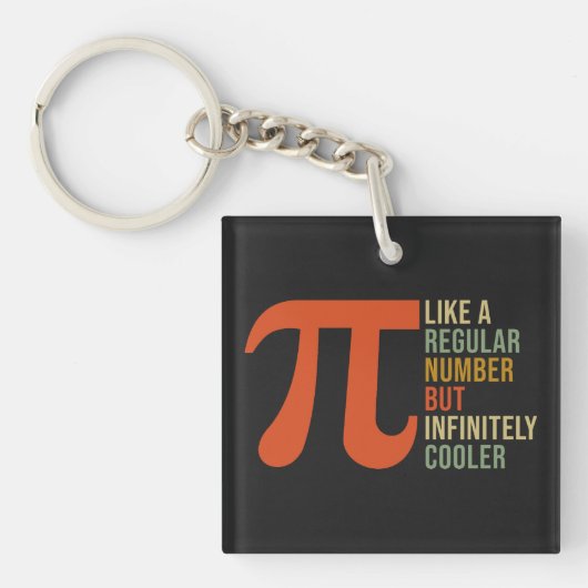 普通の数字みたいだけど、もっとクールで面白いπの日 キーホルダー (正面)
