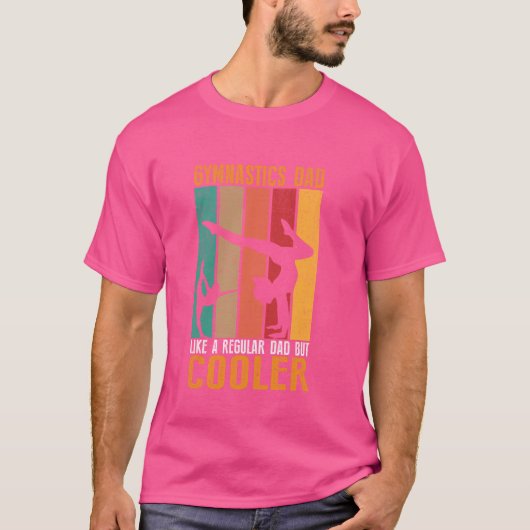 普通の父ちゃんみたいな体操おやじ Funny Gymnastics Tシャツ (正面)