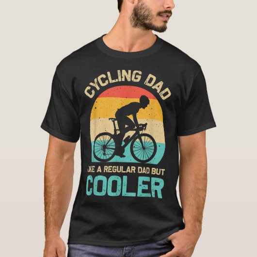 普通の父ちゃんみたいに自転車乗ってるけど、もっとかっこいいやつ 自転車 Tシャツ (正面)