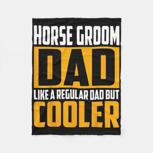 普通の父のような馬の世話係 - かっこいいやつ フリースブランケット (正面)