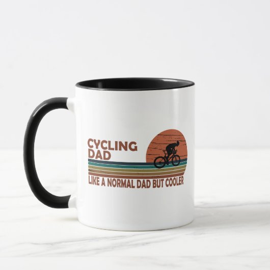 普通の父よりちょいイケてる自転車パパ マグカップ (左)