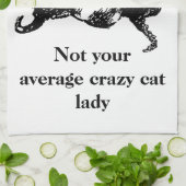 普通の猫ではないモノグラム熱狂する キッチンタオル (折り畳み)