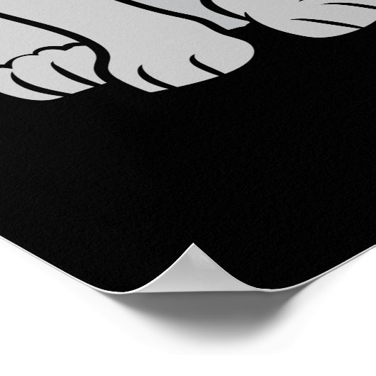 普通の猫はいない – グレー猫 ポスター (角)