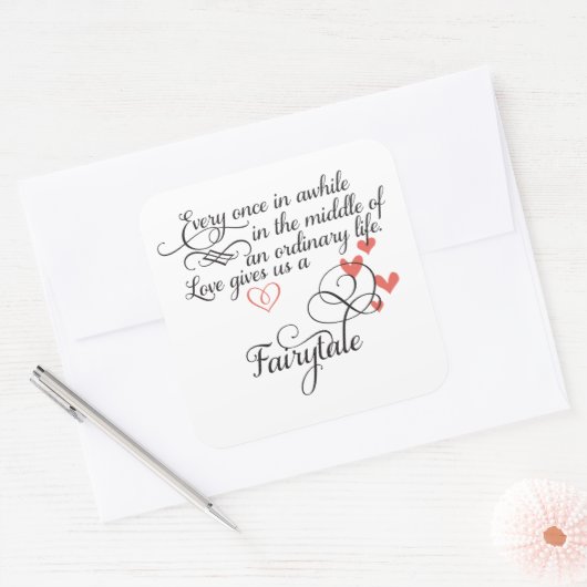 普通の生活の中で時々。 スクエアシール (封筒)