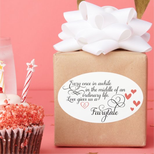 普通の生活の中で時々。 楕円形シール (パーティー)