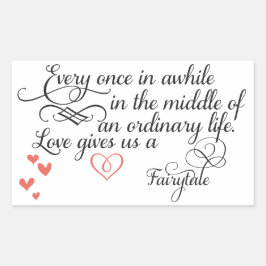 普通の生活の中で時々。 長方形シール