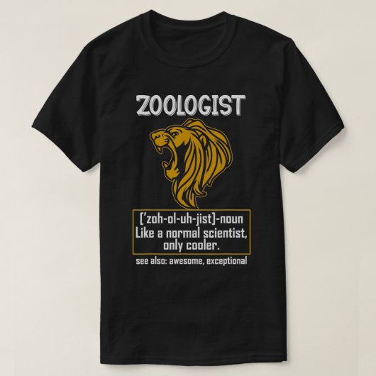 普通の科学者にしか見えない動物医クール師 Tシャツ (デザイン正面)