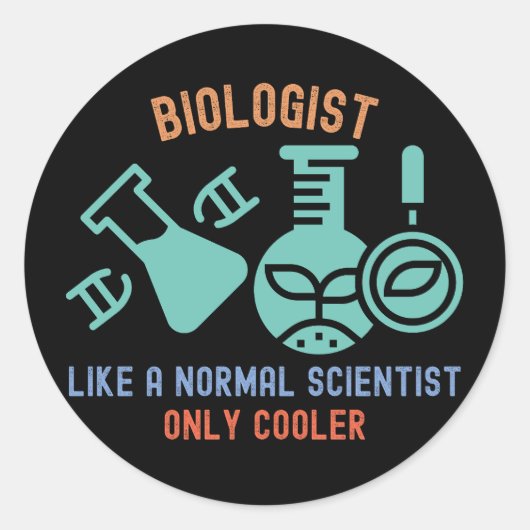 普通の科学者にしか見えない生物医クール師 ラウンドシール (正面)