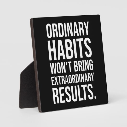 普通の習慣では並外れた結果は出ない フォトプラーク (正面)