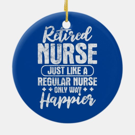 普通の退職したナースと同じようなナースのみ セラミックオーナメント (裏面)