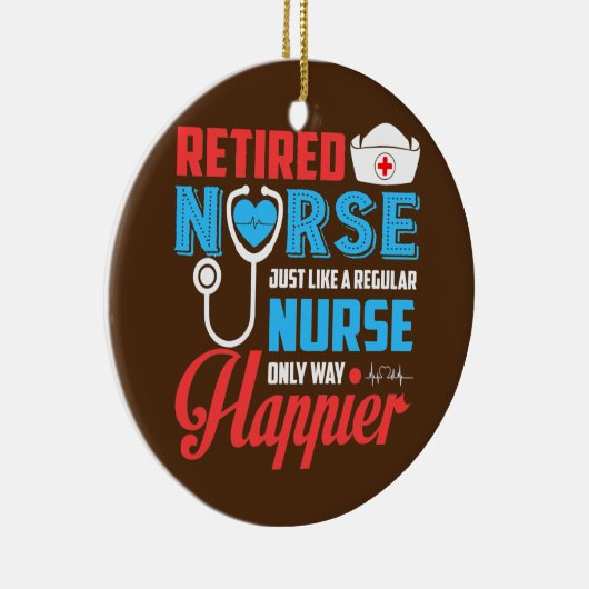 普通の退職したナースと同じようにナースのみ セラミックオーナメント (右)