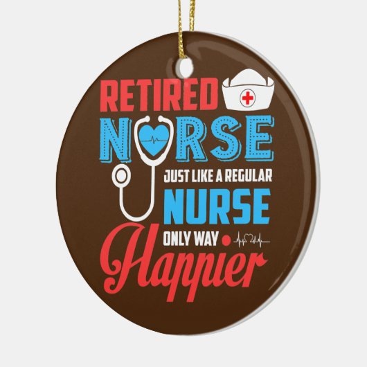 普通の退職したナースと同じようにナースのみ セラミックオーナメント (左)
