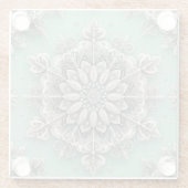 普通の雪の結晶ではない ガラスコースター (裏面)