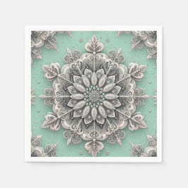 普通の雪の結晶ではない スタンダードカクテルナプキン