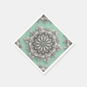 普通の雪の結晶ではない スタンダードカクテルナプキン (角)