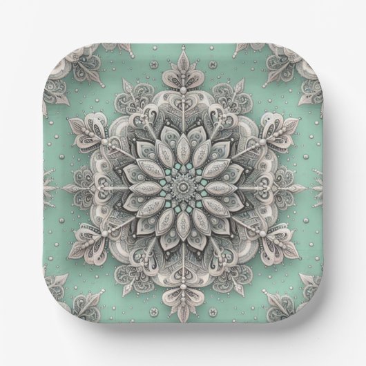 普通の雪の結晶ではない ペーパープレート (正面)