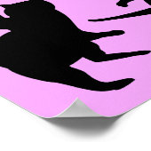 普通の3匹の猫が前おもしろいのポスター看板 ポスター (角)