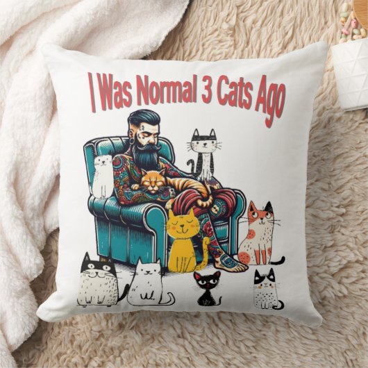 普通の3匹の猫が枕に入っおもしろいた クッション (ブランケット)