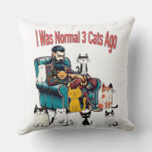 普通の3匹の猫が枕に入っおもしろいた クッション (裏面)