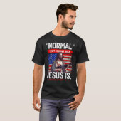 普通のISNの背来面イエスはクリスチャン・アメリである Tシャツ (正面フル)